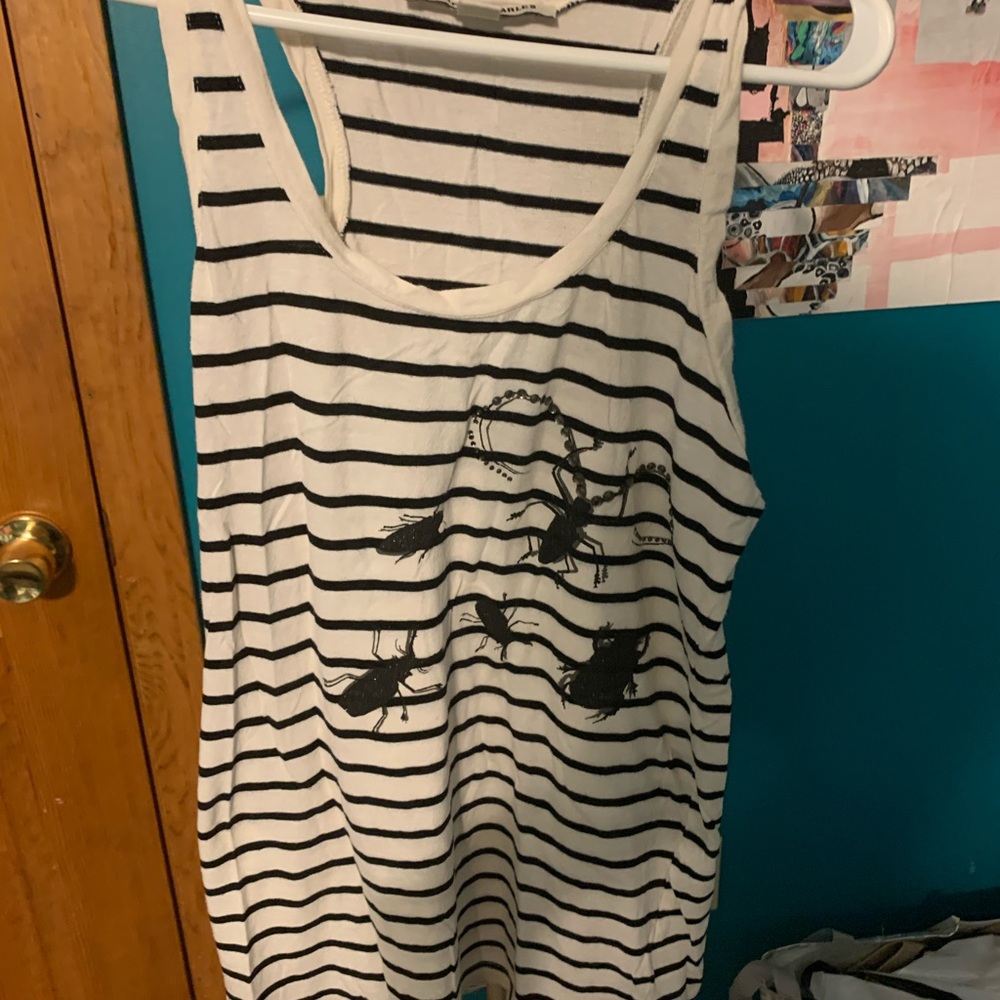 Andrew Charles black and white tank top